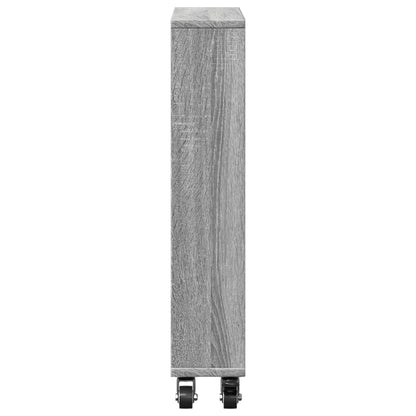 vidaXL Chariot de rangement étroit Gris Sonoma 48x13x68 cm Bois d'ingénierie