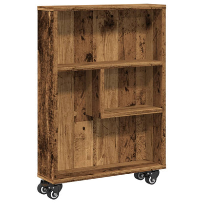 vidaXL Chariot de rangement étroit aspect bois recyclé 48x13x68 cm Bois d'ingénierie