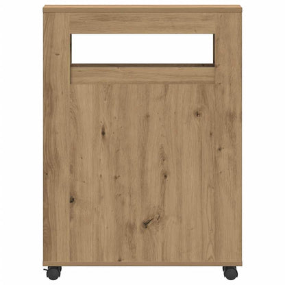 vidaXL Badschrank Schmal mit Rollen Artisan-Eiche Holzwerkstoff