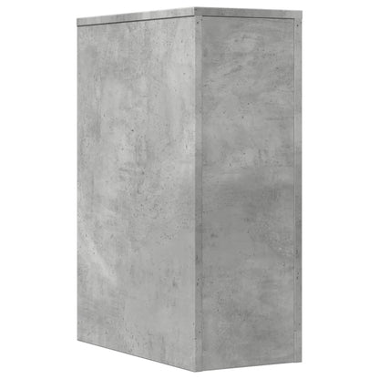 vidaXL Badschrank Schmal mit Rollen Betongrau Holzwerkstoff