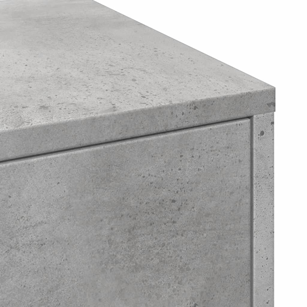 vidaXL Badschrank Schmal mit Rollen Betongrau Holzwerkstoff