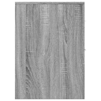 vidaXL Badschrank Schmal mit Rollen Grau Sonoma Holzwerkstoff