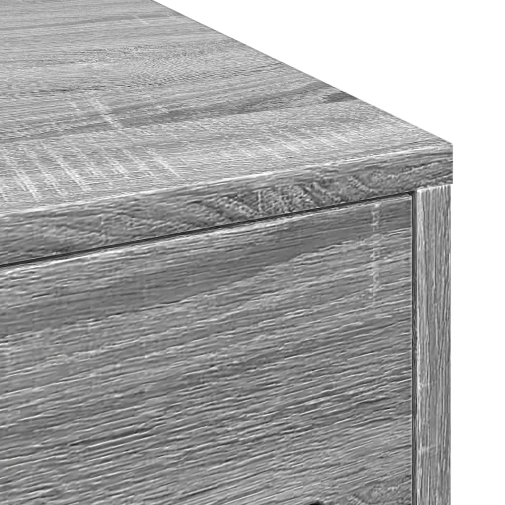 vidaXL Badschrank Schmal mit Rollen Grau Sonoma Holzwerkstoff