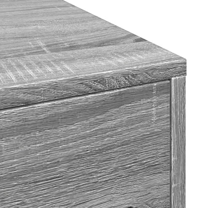 vidaXL Badschrank Schmal mit Rollen Grau Sonoma Holzwerkstoff