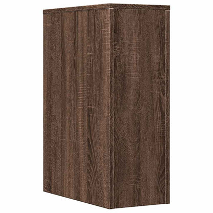 vidaXL Badschrank Schmal mit Rollen Eichen-Optik Holzwerkstoff