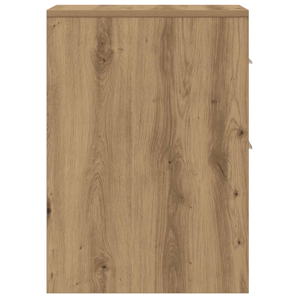 vidaXL Badschrank Schmal mit Rollen Artisan-Eiche Holzwerkstoff