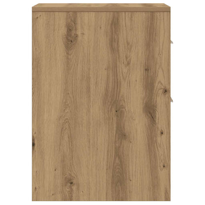 vidaXL Badschrank Schmal mit Rollen Artisan-Eiche Holzwerkstoff