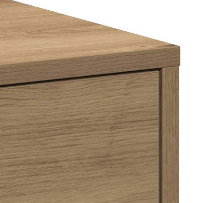 vidaXL Badschrank Schmal mit Rollen Artisan-Eiche Holzwerkstoff