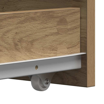 vidaXL Badschrank Schmal mit Rollen Artisan-Eiche Holzwerkstoff