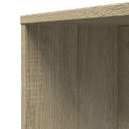 vidaXL Badschrank Schmal mit Rollen Sonoma-Eiche Holzwerkstoff