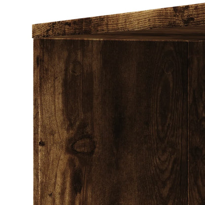 vidaXL Badschrank Schmal mit Rollen Räuchereiche Holzwerkstoff