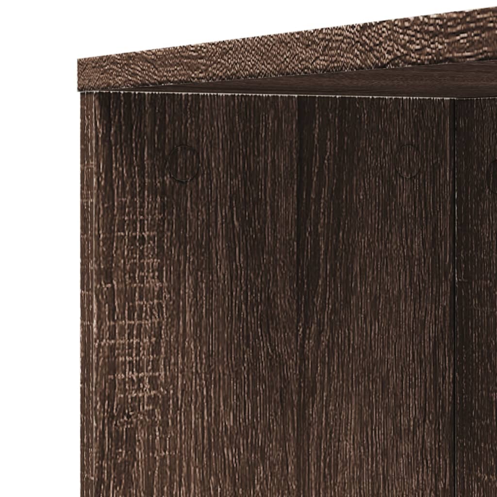 vidaXL Badschrank Schmal mit Rollen Eichen-Optik Holzwerkstoff