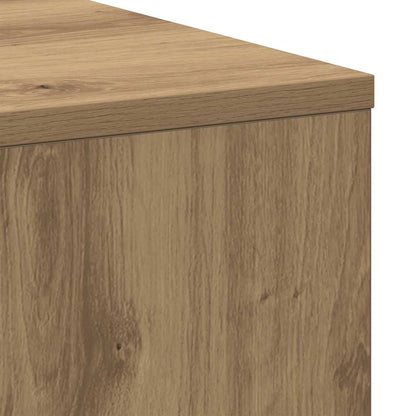 vidaXL Badschrank Schmal mit Rollen Artisan-Eiche Holzwerkstoff