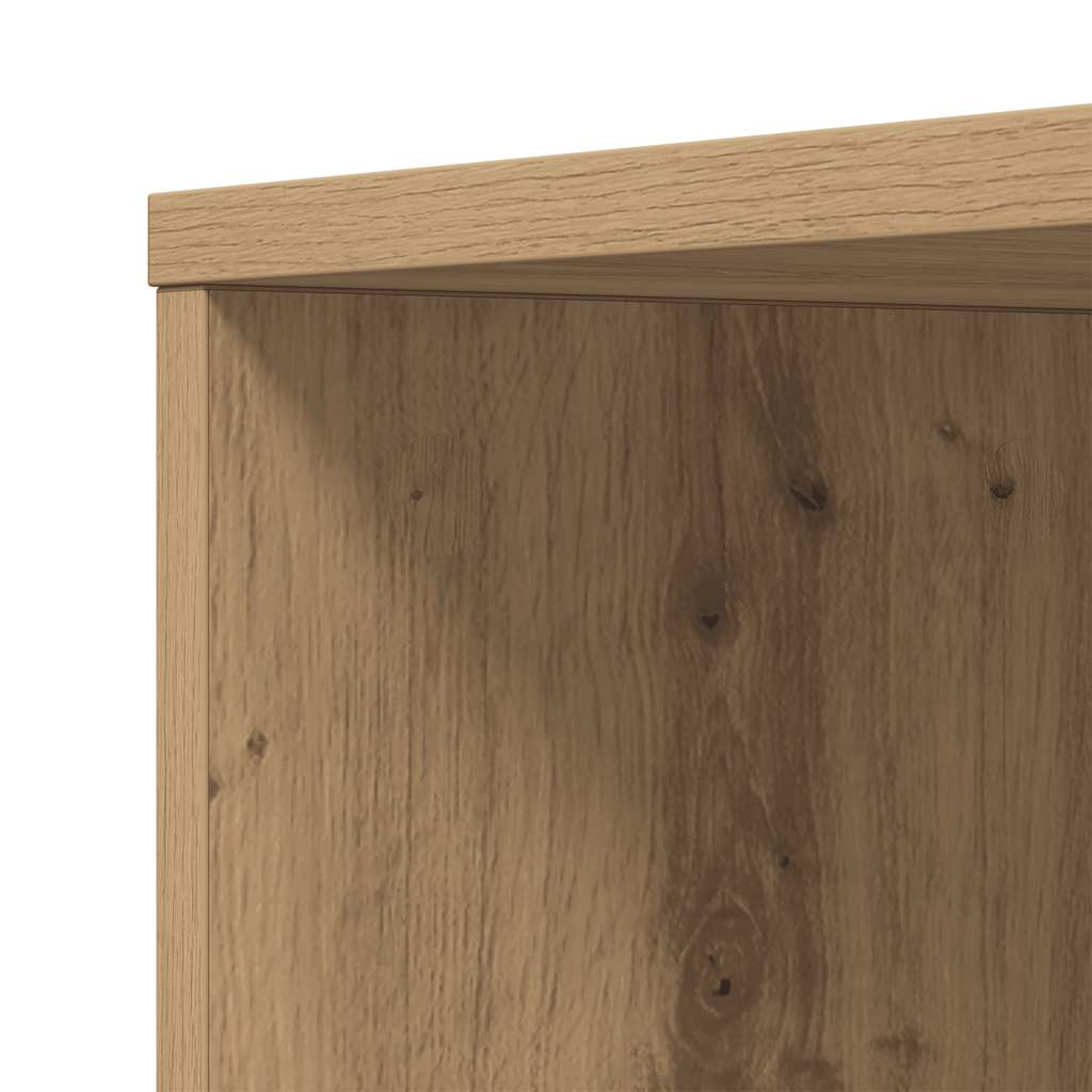 vidaXL Badschrank Schmal mit Rollen Artisan-Eiche Holzwerkstoff