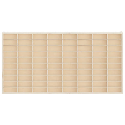 vidaXL Sammlervitrine aus Holz mit 80 Fächern 80x4,5x40,5cm