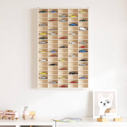 vidaXL Vitrine de collection en bois avec 90 compartiments 50,5 x 4,5 x 79 cm