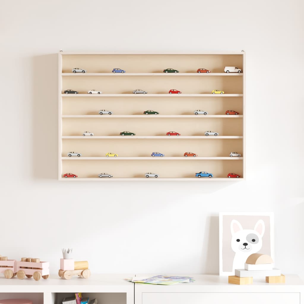 vidaXL Sammlervitrine aus Holz mit 6 Regalen 80x8,5x55 cm