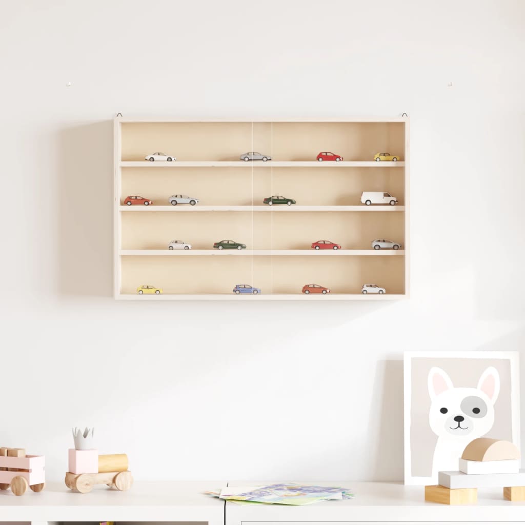 vidaXL Sammlervitrine aus Holz mit Türen 60 x 8,5 x 37 cm
