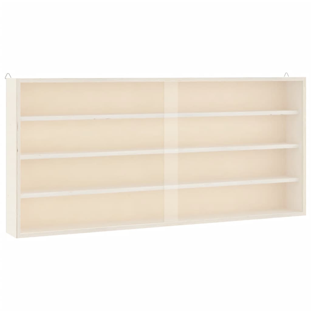 vidaXL Vitrine de collection en bois avec portes 80 x 8,5 x 37 cm