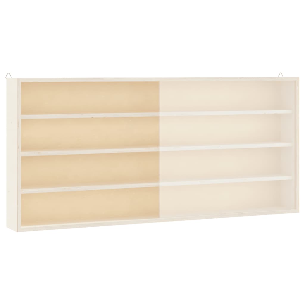 vidaXL Vitrine de collection en bois avec portes 80 x 8,5 x 37 cm