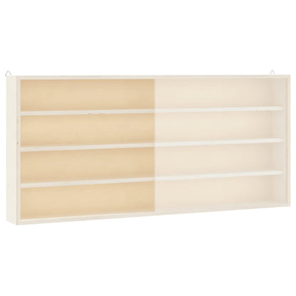 vidaXL Vitrine de collection en bois avec portes 80 x 8,5 x 37 cm