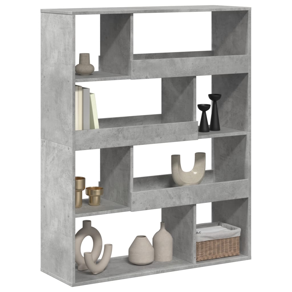 vidaXL Bücherregal Betongrau 100x33x125,5 cm Holzwerkstoff