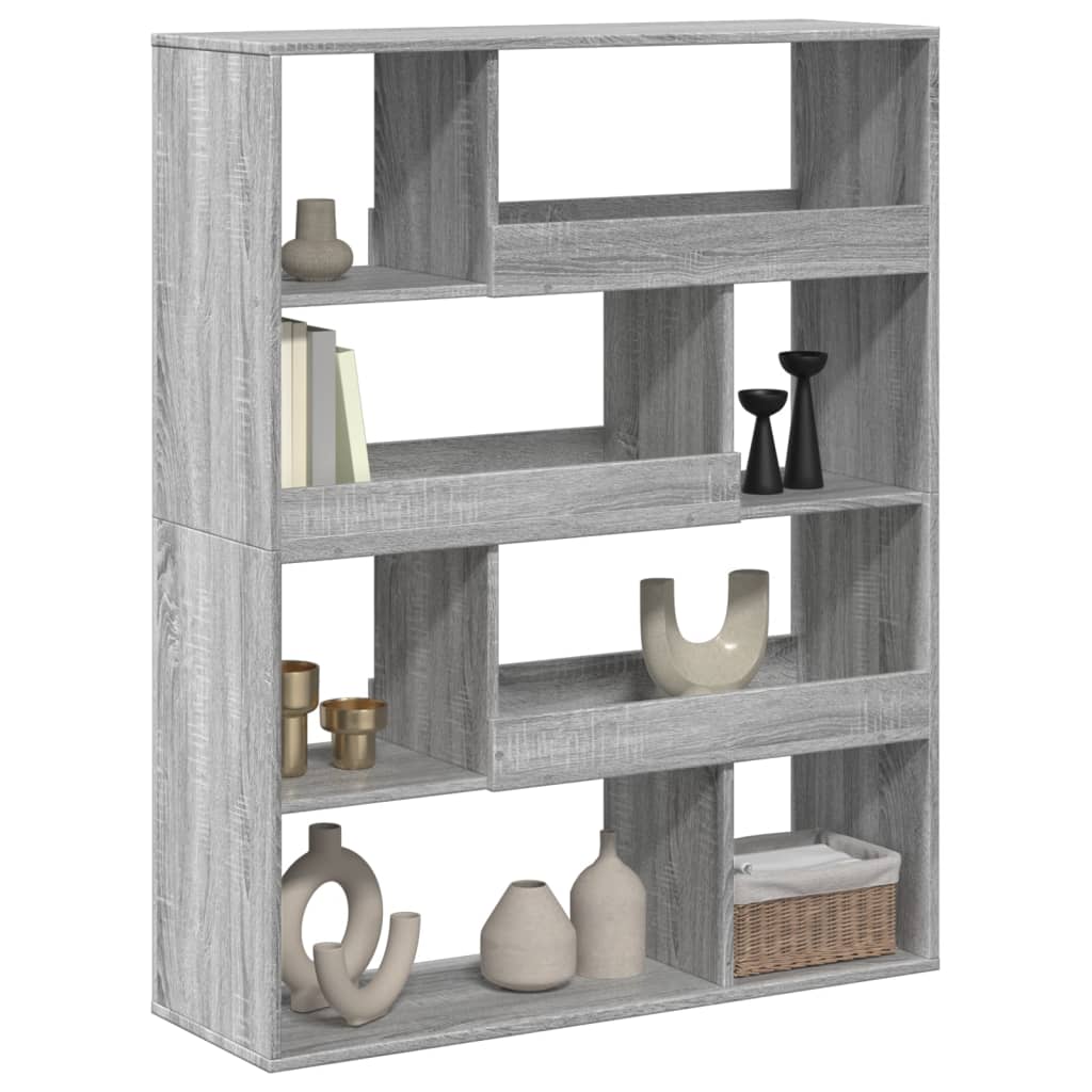 vidaXL Bücherregal Grau Sonoma 100x33x125,5 cm Holzwerkstoff