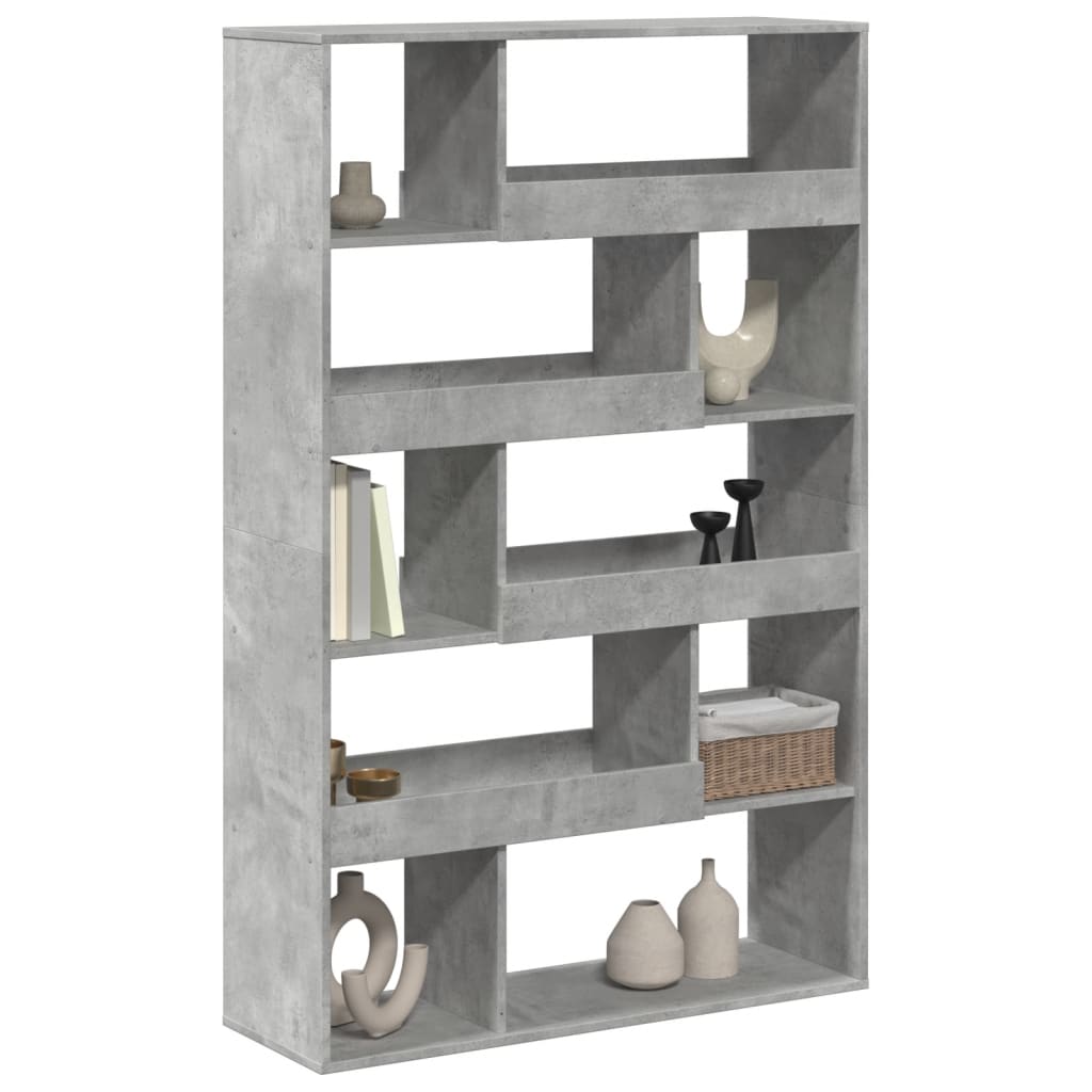 vidaXL Étagère à livres gris béton 100x33x156,5 cm bois d'ingénierie