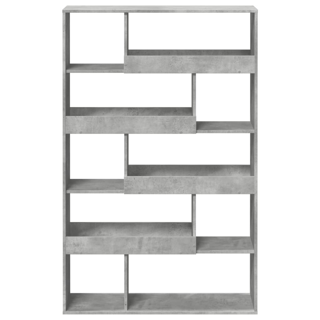 vidaXL Étagère à livres gris béton 100x33x156,5 cm bois d'ingénierie