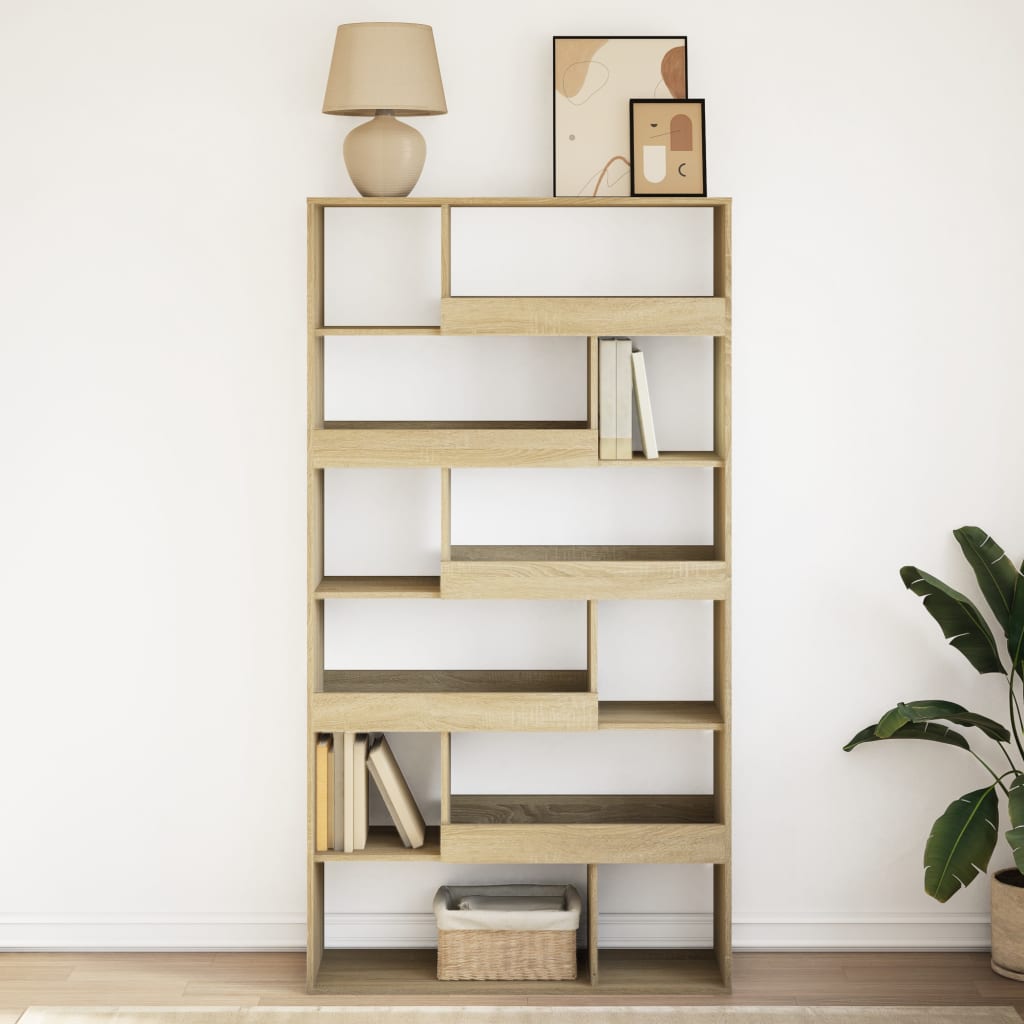 vidaXL Bücherregal Sonoma-Eiche 100x33x187,5 cm Holzwerkstoff