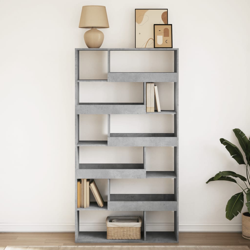 vidaXL Bücherregal Betongrau 100x33x187,5 cm Holzwerkstoff