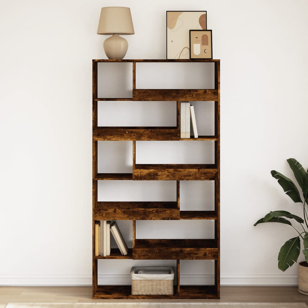 vidaXL Bücherregal Räuchereiche 100x33x187,5 cm Holzwerkstoff