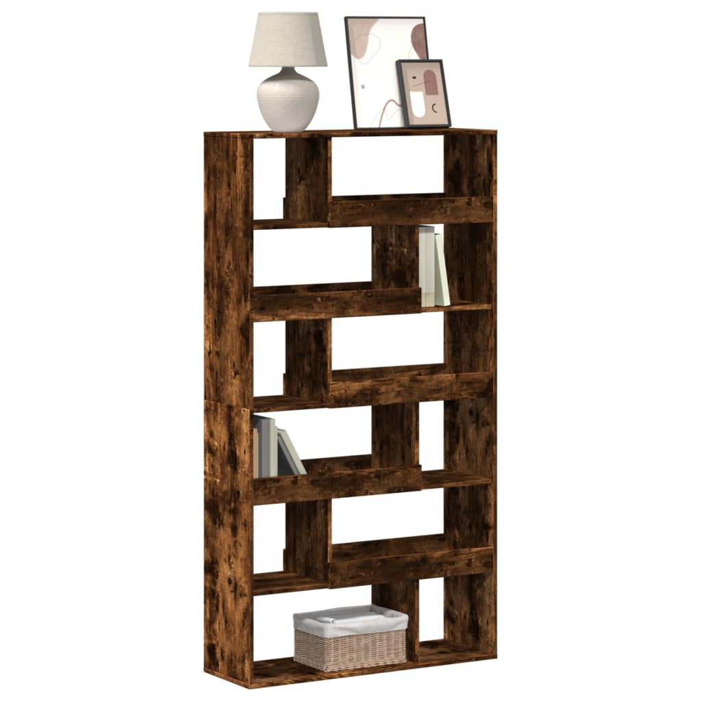 vidaXL Bücherregal Räuchereiche 100x33x187,5 cm Holzwerkstoff