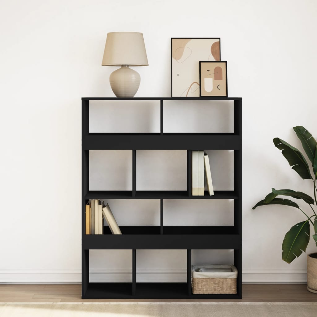vidaXL Bibliothèque Noir 100x33x125,5 cm Bois d'ingénierie
