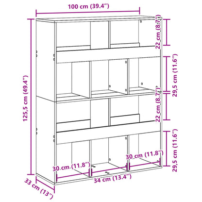 vidaXL Bibliothèque Noir 100x33x125,5 cm Bois d'ingénierie