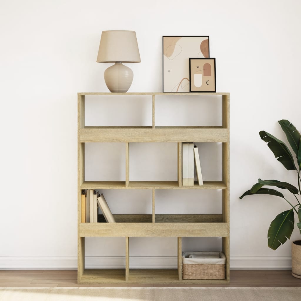 vidaXL Bücherregal Sonoma-Eiche 100x33x125,5 cm Holzwerkstoff
