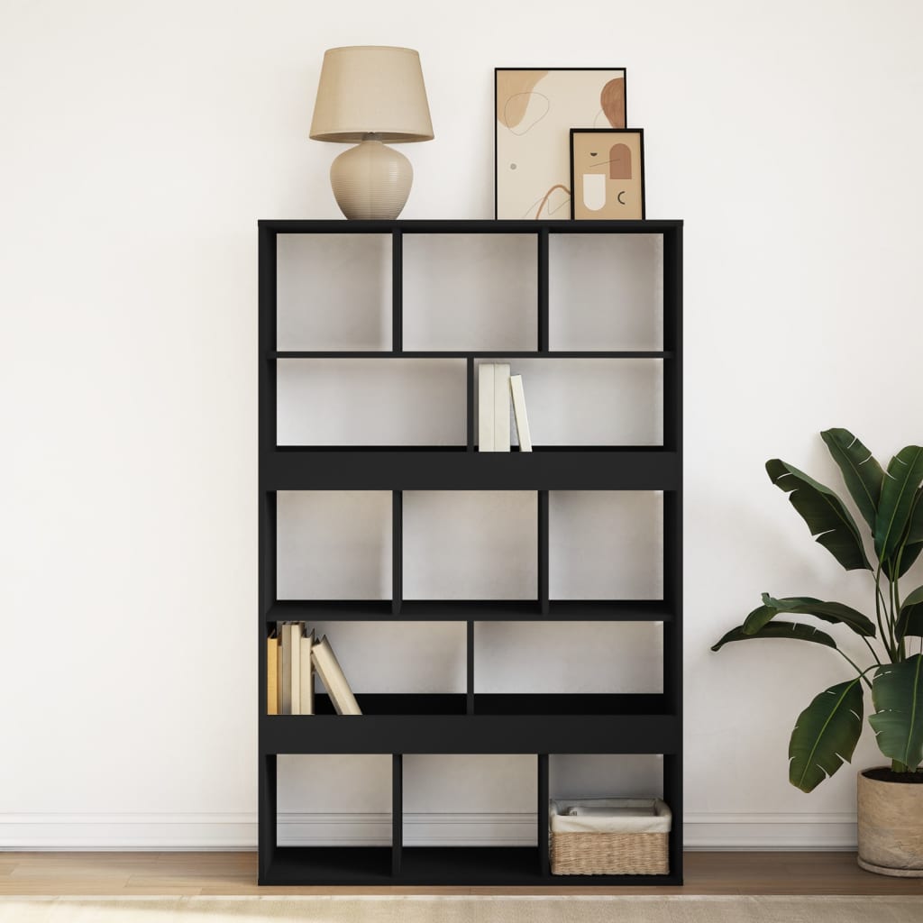 vidaXL Bücherregal Schwarz 100x33x156,5 cm Holzwerkstoff
