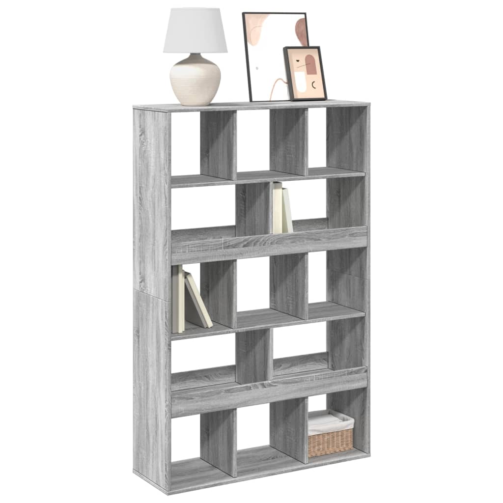 vidaXL Bücherregal Grau Sonoma 100x33x156,5 cm Holzwerkstoff