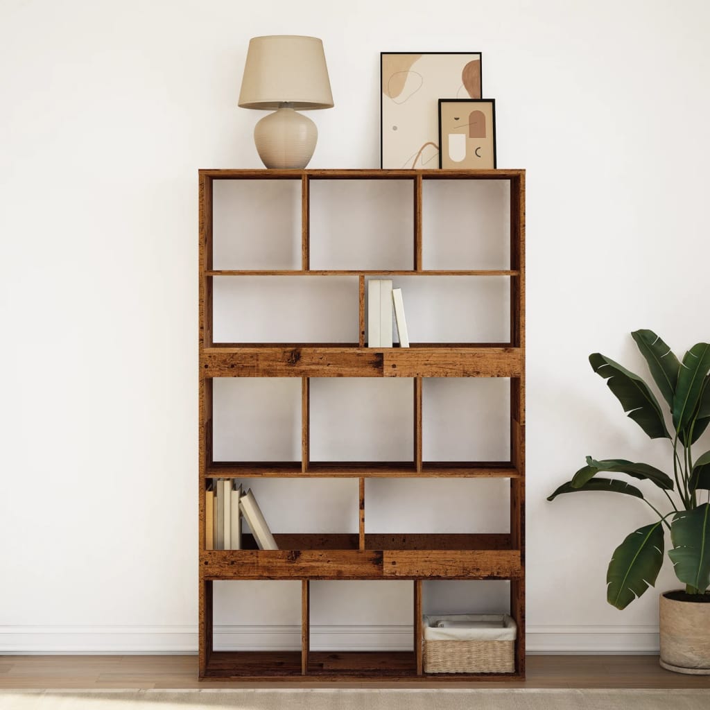 vidaXL Bücherregal Altholz-Optik 100x33x156,5 cm Holzwerkstoff