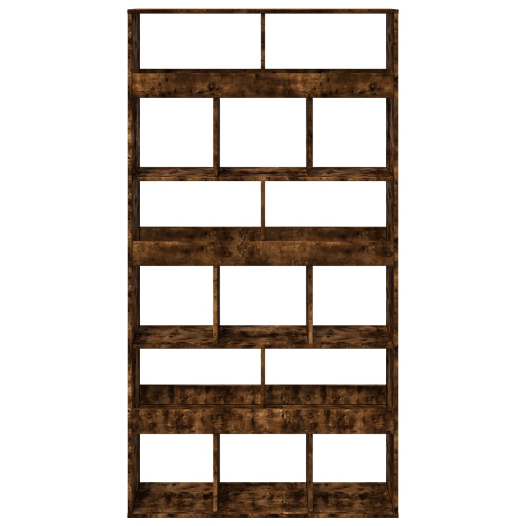 vidaXL Bibliothèque chêne fumé 100x33x187,5 cm Bois d'ingénierie