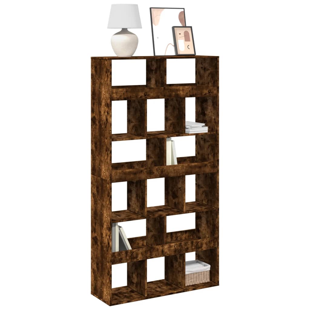 vidaXL Bibliothèque chêne fumé 100x33x187,5 cm Bois d'ingénierie
