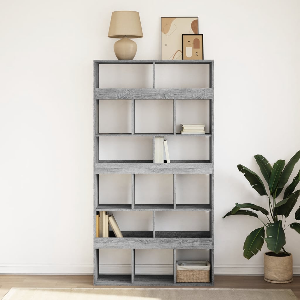 vidaXL Bibliothèque gris Sonoma 100x33x187,5 cm en bois d'ingénierie