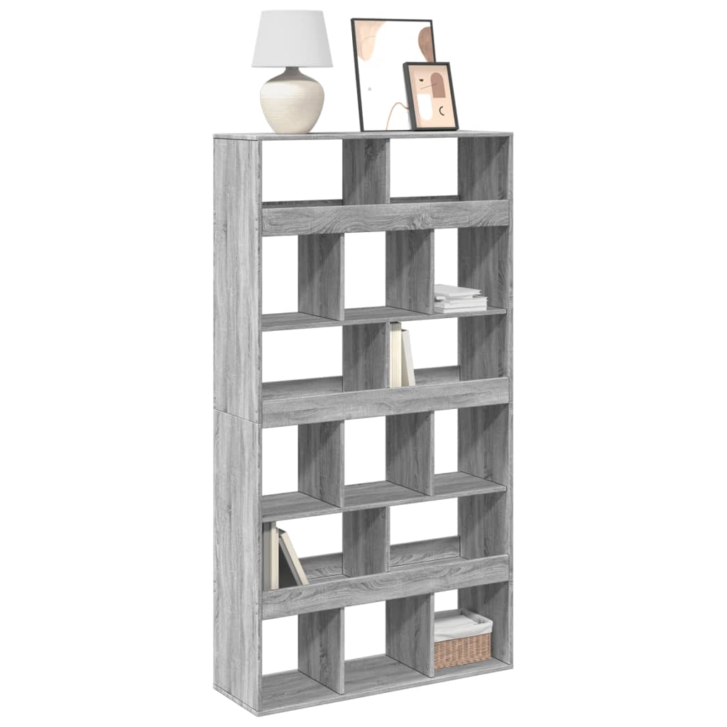 vidaXL Bibliothèque gris Sonoma 100x33x187,5 cm en bois d'ingénierie