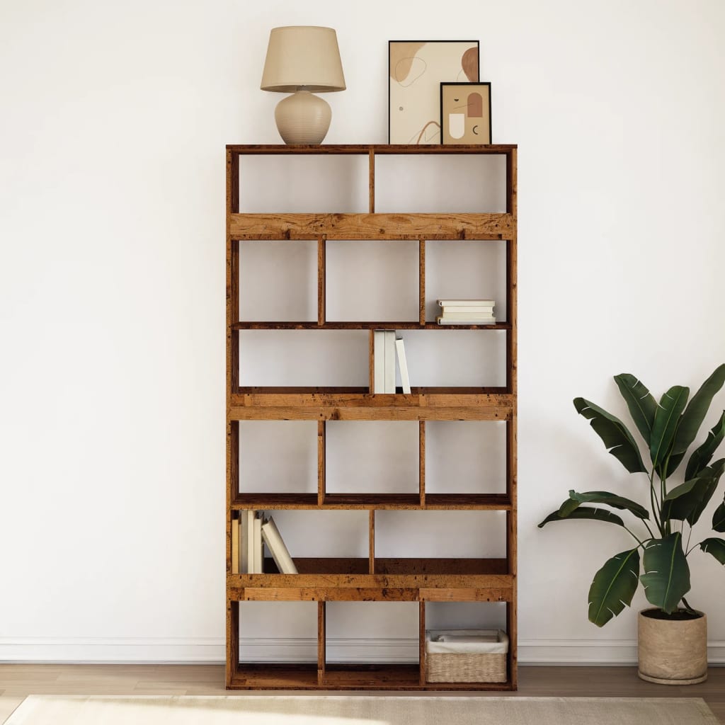 vidaXL Bibliothèque aspect bois de récupération 100x33x187,5 cm Bois d'ingénierie