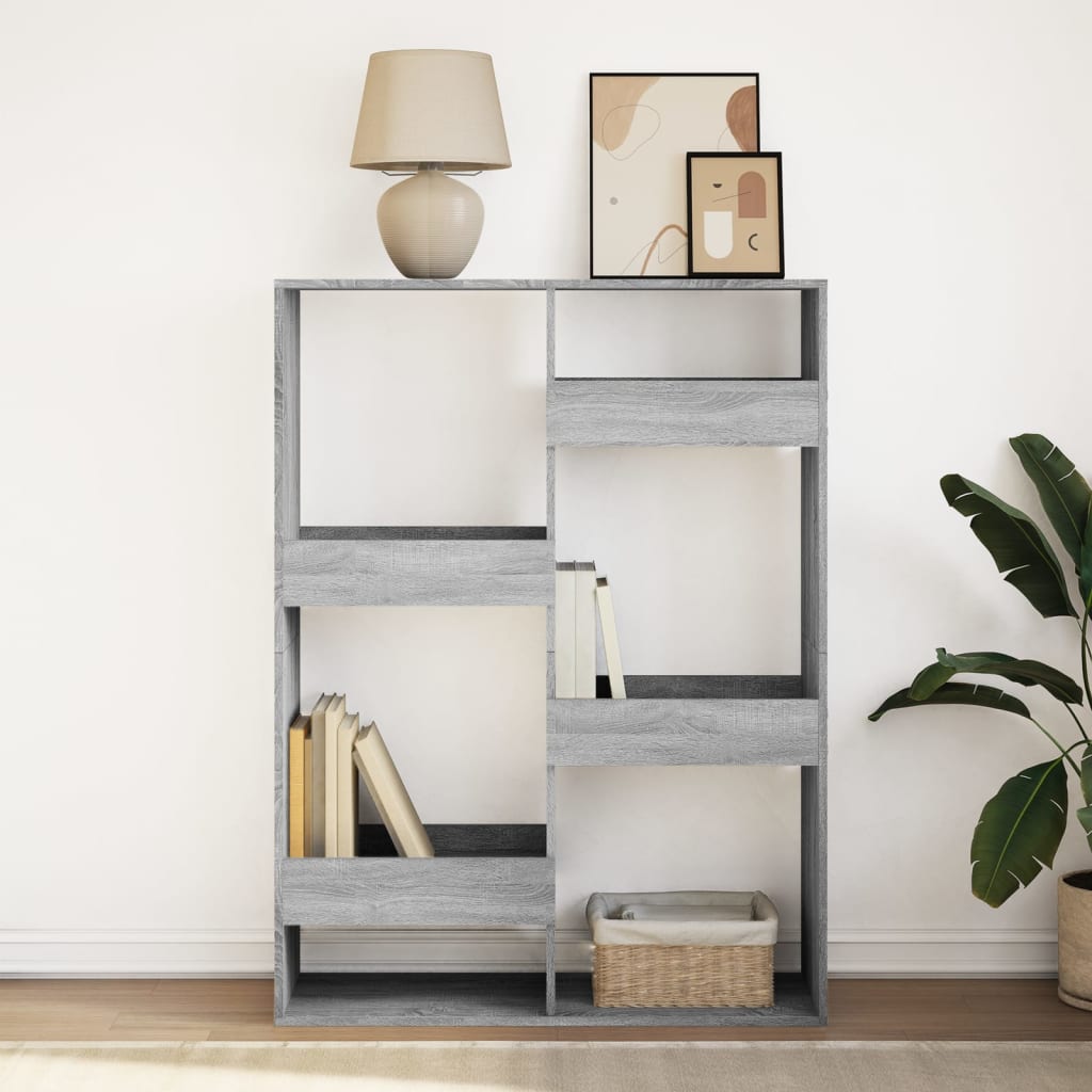 vidaXL Bücherregal Grau Sonoma 100x33x135 cm Holzwerkstoff