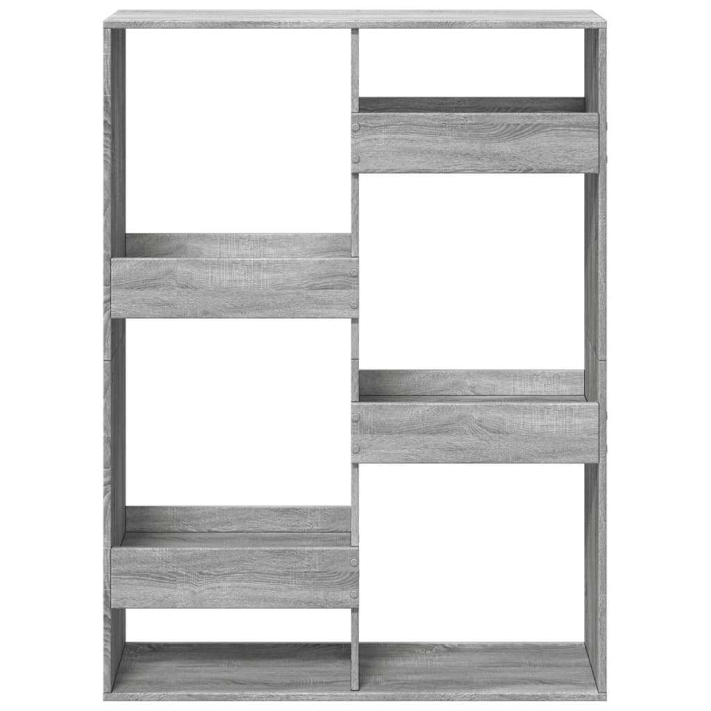 vidaXL Bücherregal Grau Sonoma 100x33x135 cm Holzwerkstoff