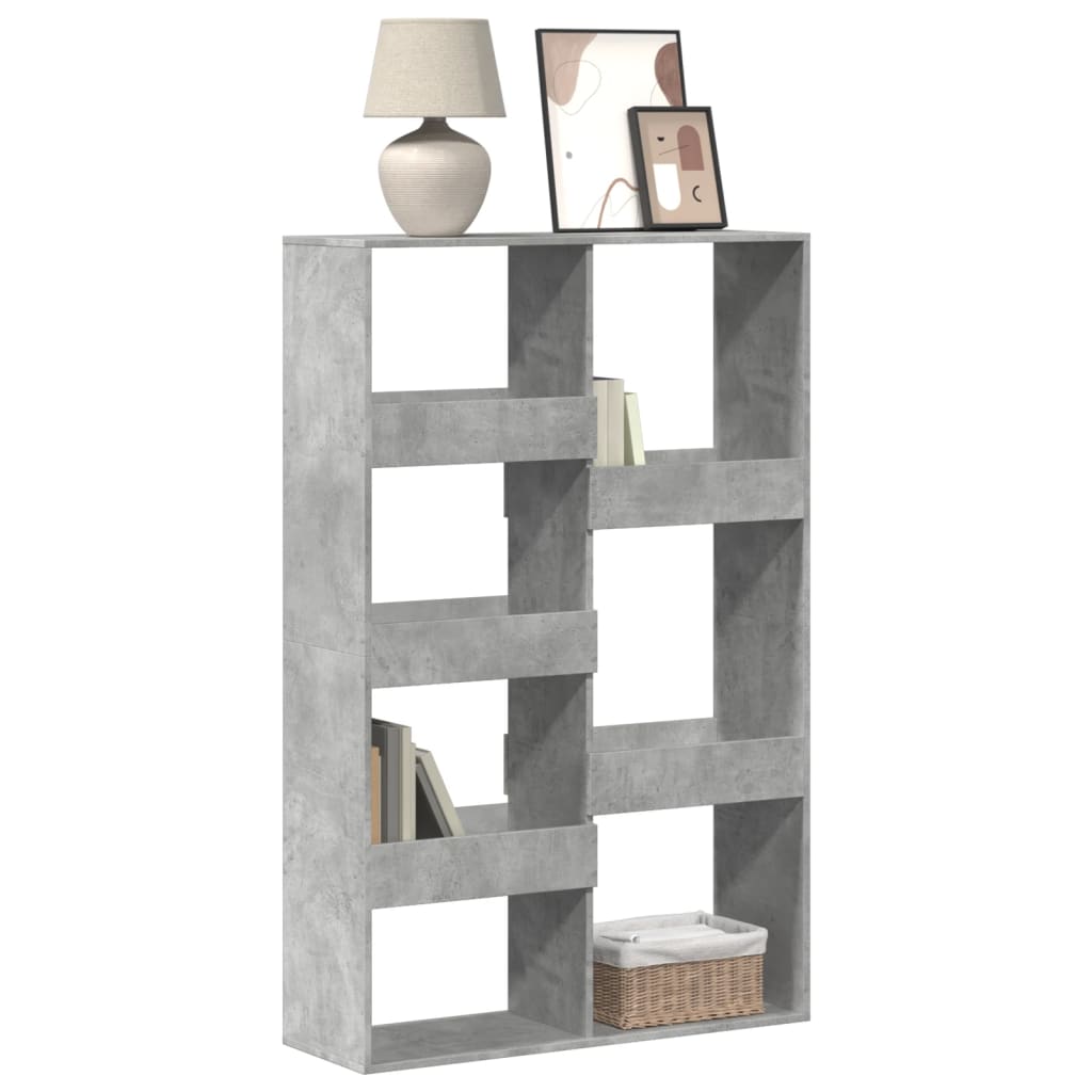 vidaXL Bibliothèque gris béton 100x33x155,5 cm Aggloméré