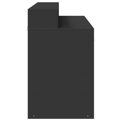 vidaXL Bureau LED Noir 120x55x91 cm Bois d'ingénierie