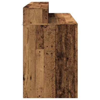 vidaXL Bureau LED aspect bois de récupération 120x55x91 cm Bois d'ingénierie