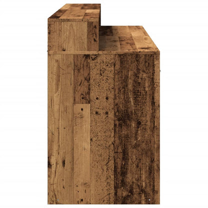 vidaXL Bureau LED aspect vieux bois 140x55x91 cm bois d'ingénierie